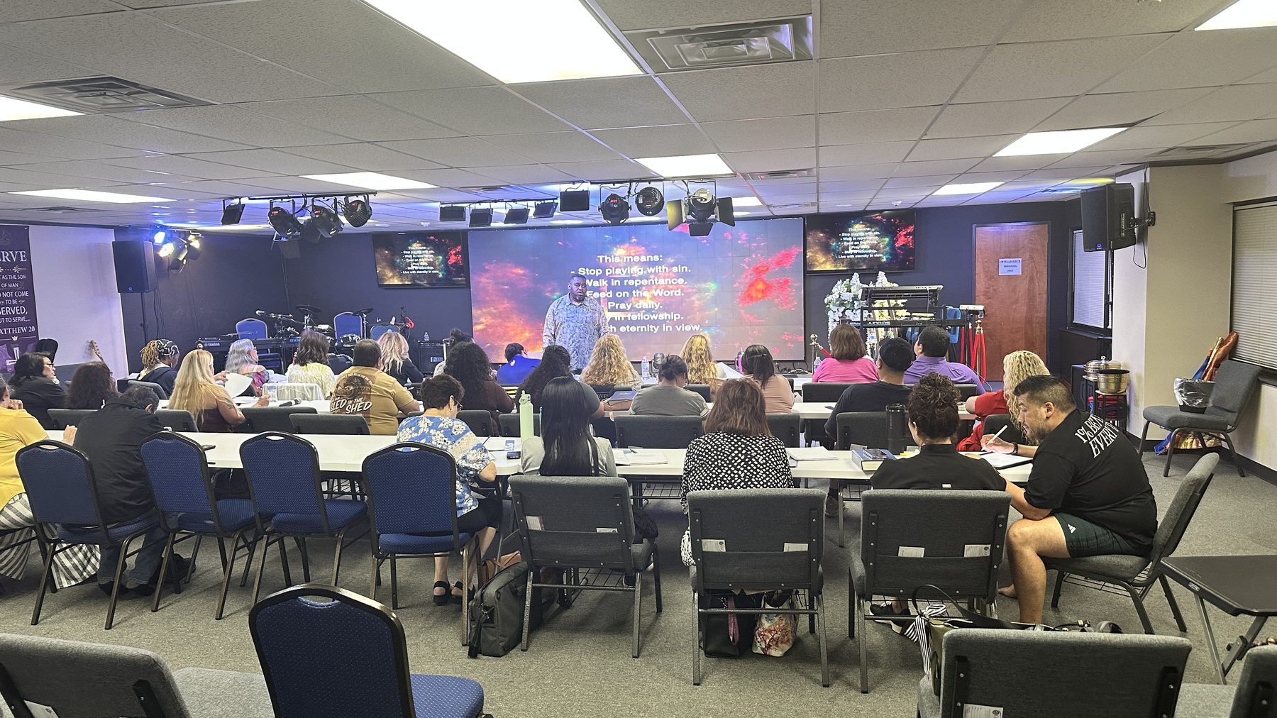 Growth track participants gathered in the sanctuary